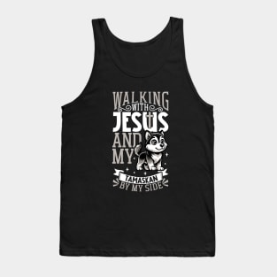 Jesus and dog - Tamaskan Dog Tank Top